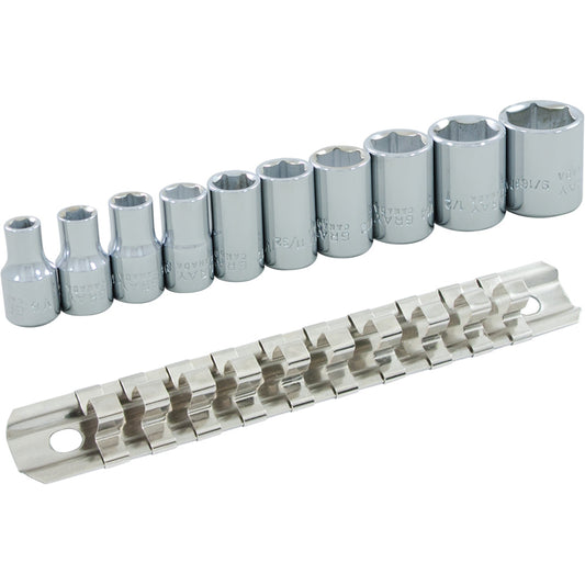 Jeu de douilles - entraînement 1/4", 6 pans, 10 pièces
