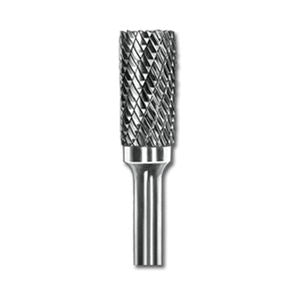 Cylindrical Carbide Bur, Double Cut, 1/4" Shank, 5/8" Head Length, 2" L