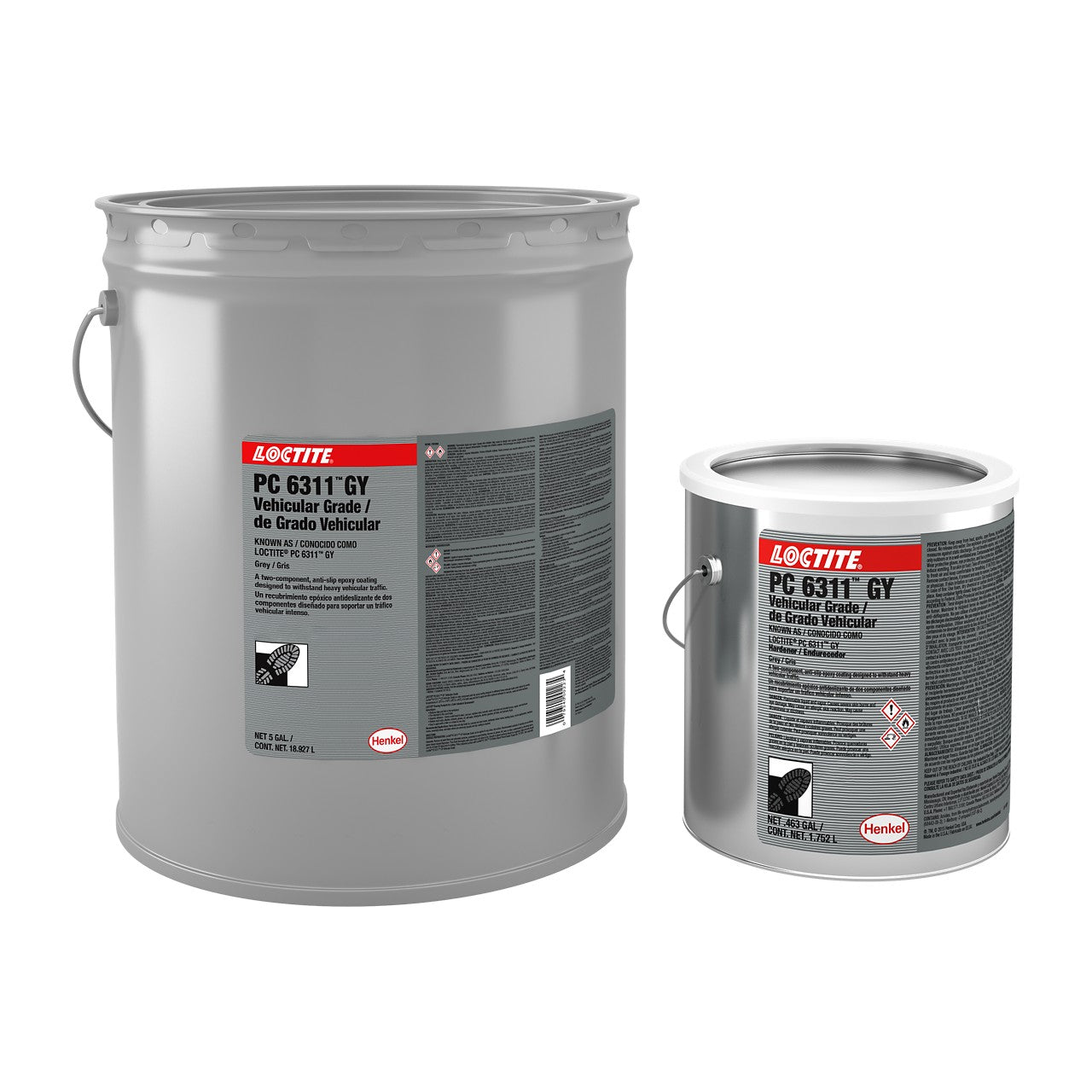 LOCTITE® PC 6311, Gray, 2-part, Non-Slip Epoxy Coating , 5 gal Hobbock/Pail 
