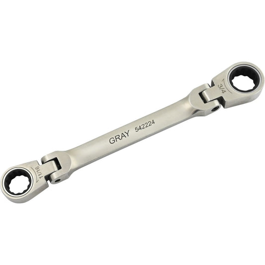 Double Box Wrench - 11/16" x 3/4", Flex Head