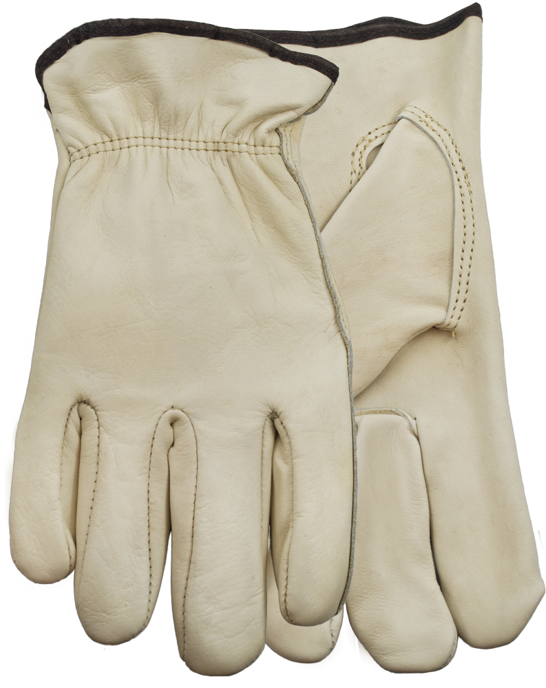Gants de manutentionnaire pour homme, peau de vache, 1653, SZ: L