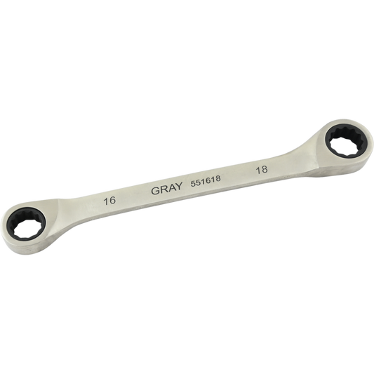 Double Box Wrench - 16 x 18mm, Fixed Head