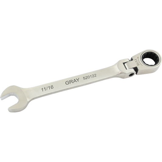 Combination Wrench - 11/16", Flex Head