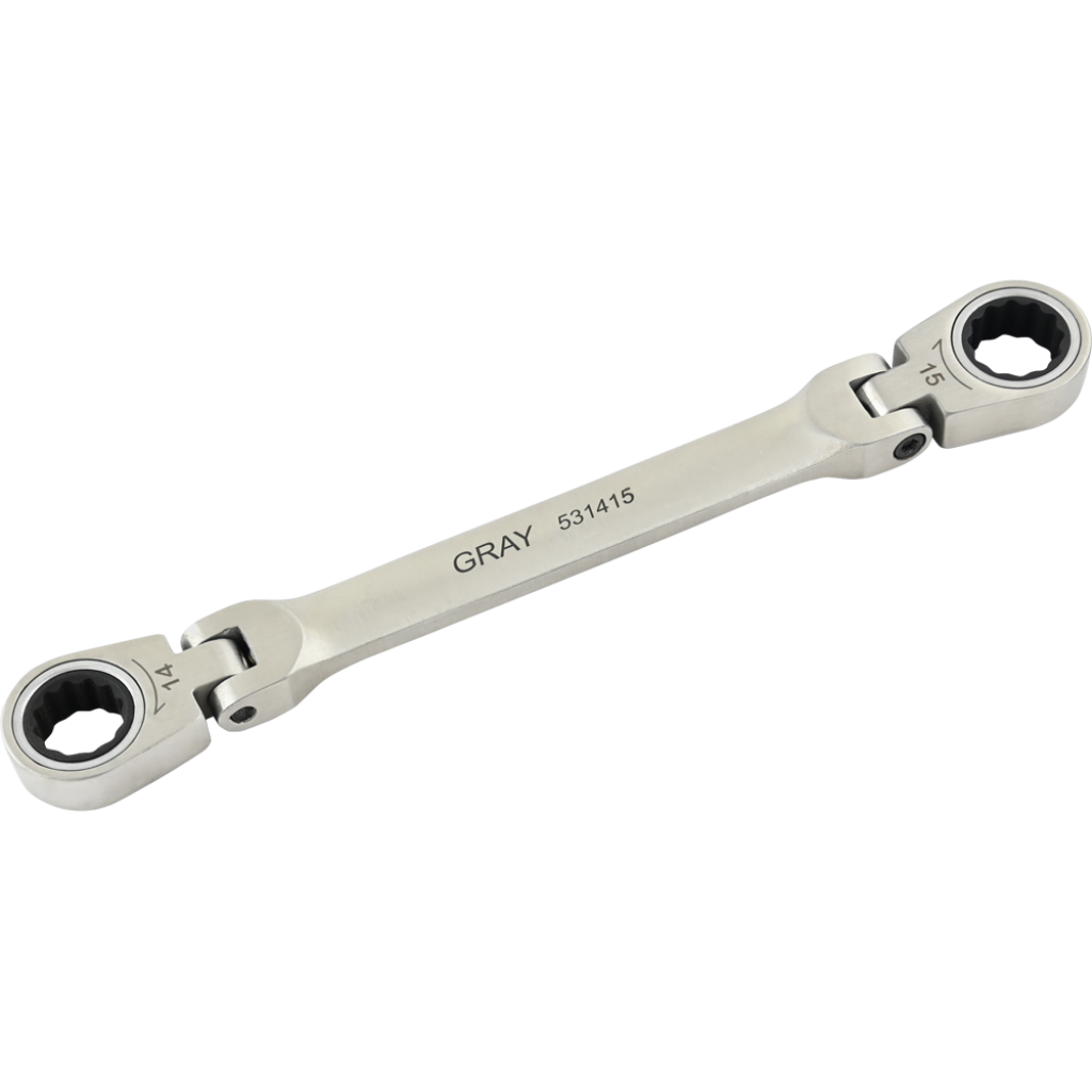 Double Box Wrench - 14 x 15mm, Flex Head