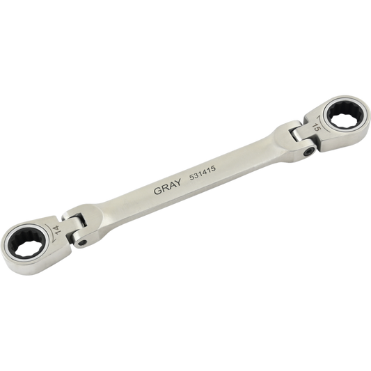 Double Box Wrench - 14 x 15mm, Flex Head
