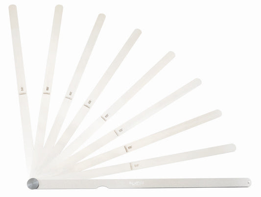Tempered Steel Thickness Gage, .002-.015" Range, 8 Leaves