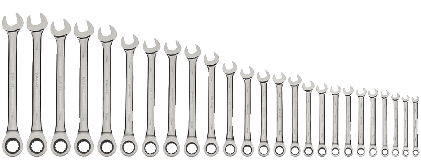 25 Piece Combination Ratcheting Wrench Set, 6 mm to 32 mm