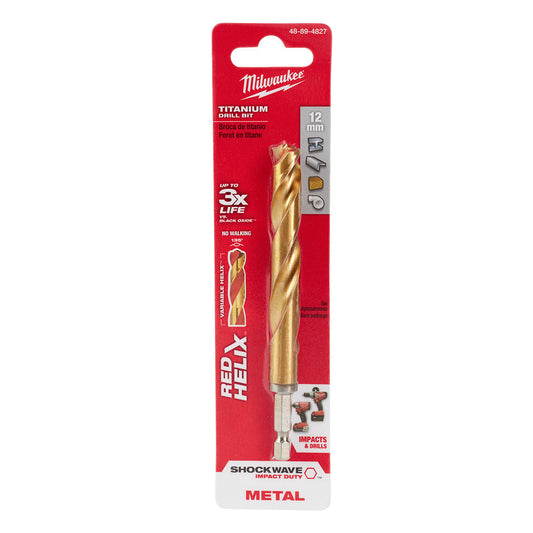 Shockwave™ Red Helix™ Titanium 12mm Metric Drill Bit