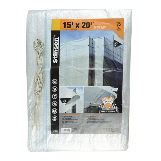 Tarpaulin, Clear, 15ft X 20ft