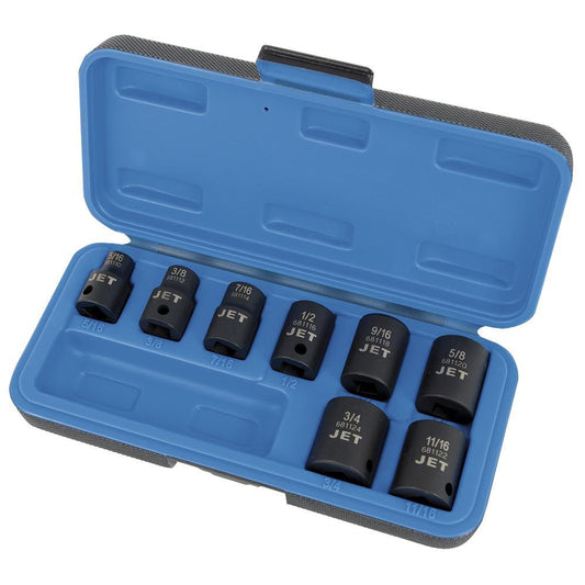 8 PC 3/8" DR SAE Impact Socket Set - 6 Point