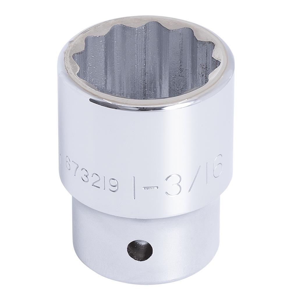 3/4" DR x 1-3/16" Regular Chrome Socket - 12 Point