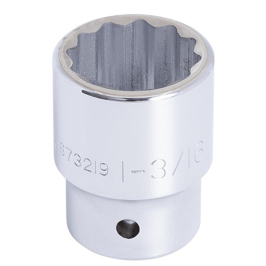 3/4" DR x 1-3/16" Regular Chrome Socket - 12 Point