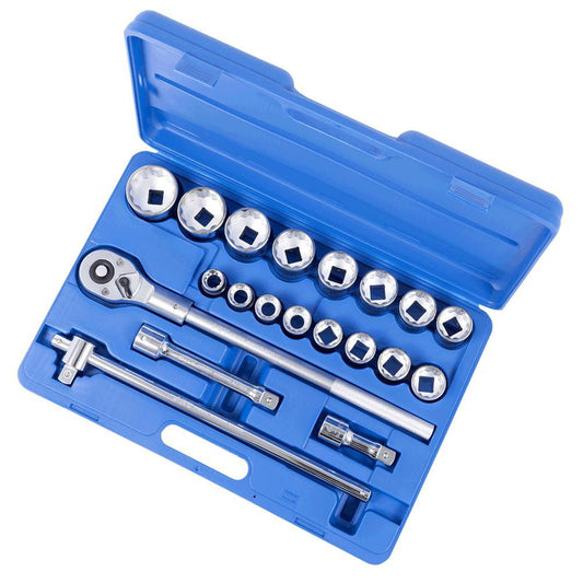 21 PC 3/4" DR SAE Socket Wrench Set - 12 Point, Blow-mould Case