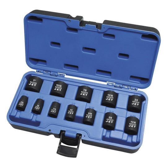 Jeu de 12 douilles à choc DR SAE 3/8" - 6 pans