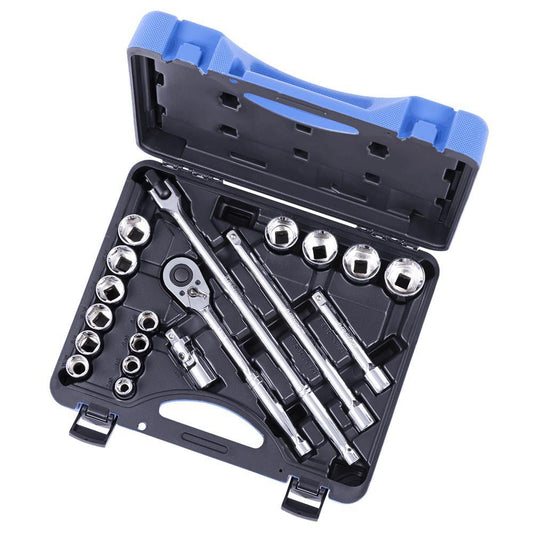 Jeu de 20 clés à douille SAE DR 1/2" - 6 pans