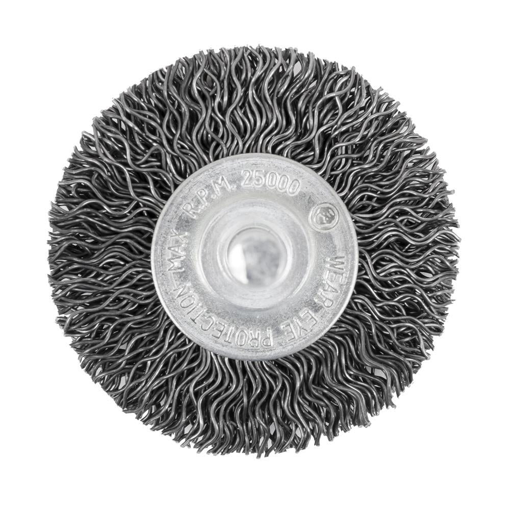 Brosse radiale ondulée montée sur tige 2 x 1/4" Modèle 105-2