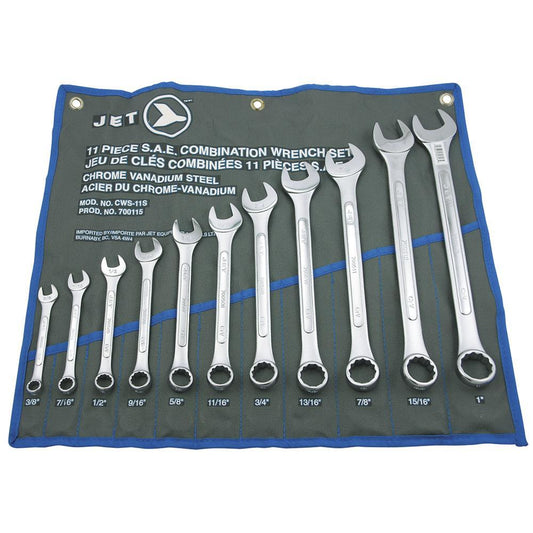 11 PC SAE Raised Panel Combination Wrench Set
