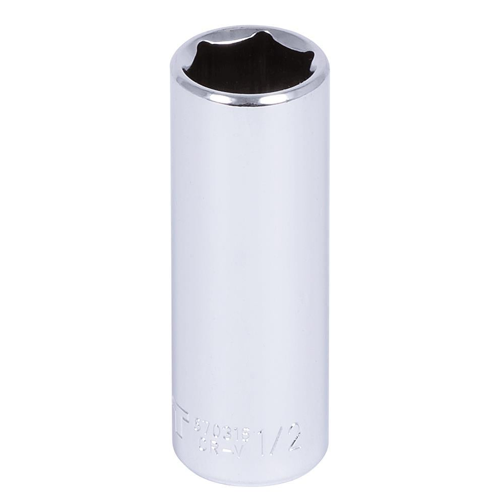 1/4" DR x 1/2" Deep Chrome Socket - 6 Point