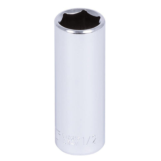 1/4" DR x 1/2" Deep Chrome Socket - 6 Point