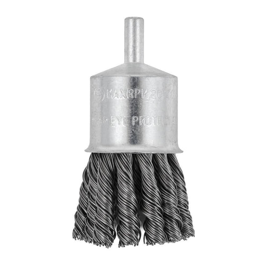 1-1/8 x 1/4" Shaft Mounted Knot Twisted End Brush