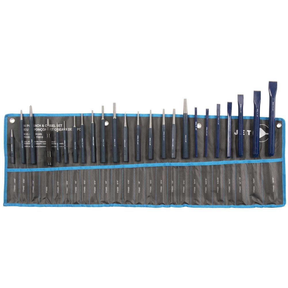 Ensemble de 24 poinçons et burins