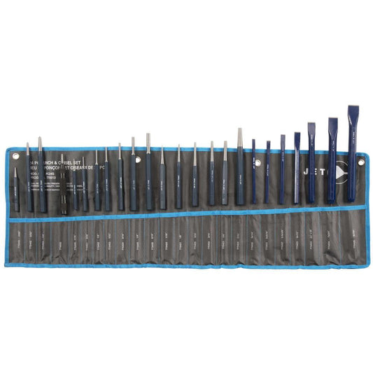 Ensemble de 24 poinçons et burins