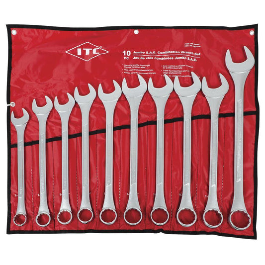 ITC, 10 PC Jumbo SAE Combination Wrench Set