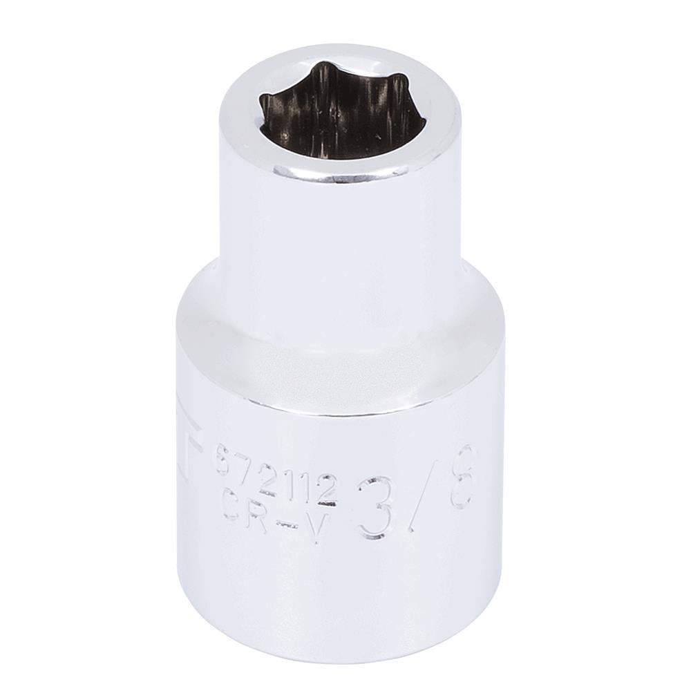 1/2" DR x 3/8" Regular Chrome Socket - 6 Point