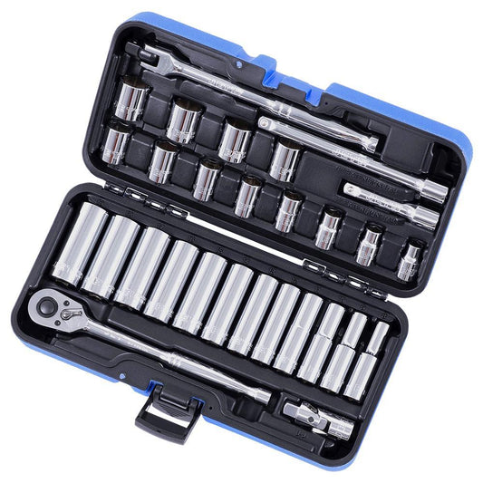 30 PC 3/8" DR Metric Socket Wrench Set - 6 Point