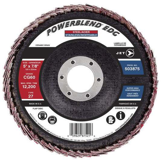 5 x 7/8 CG60 POWERBLEND EDG Curved Edge Flap Disc
