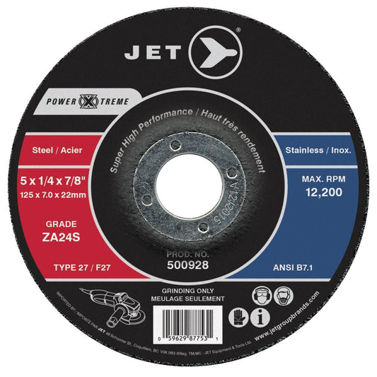 5 x 1/4 x 7/8 ZA24S POWER-XTREME T27 Grinding Wheel