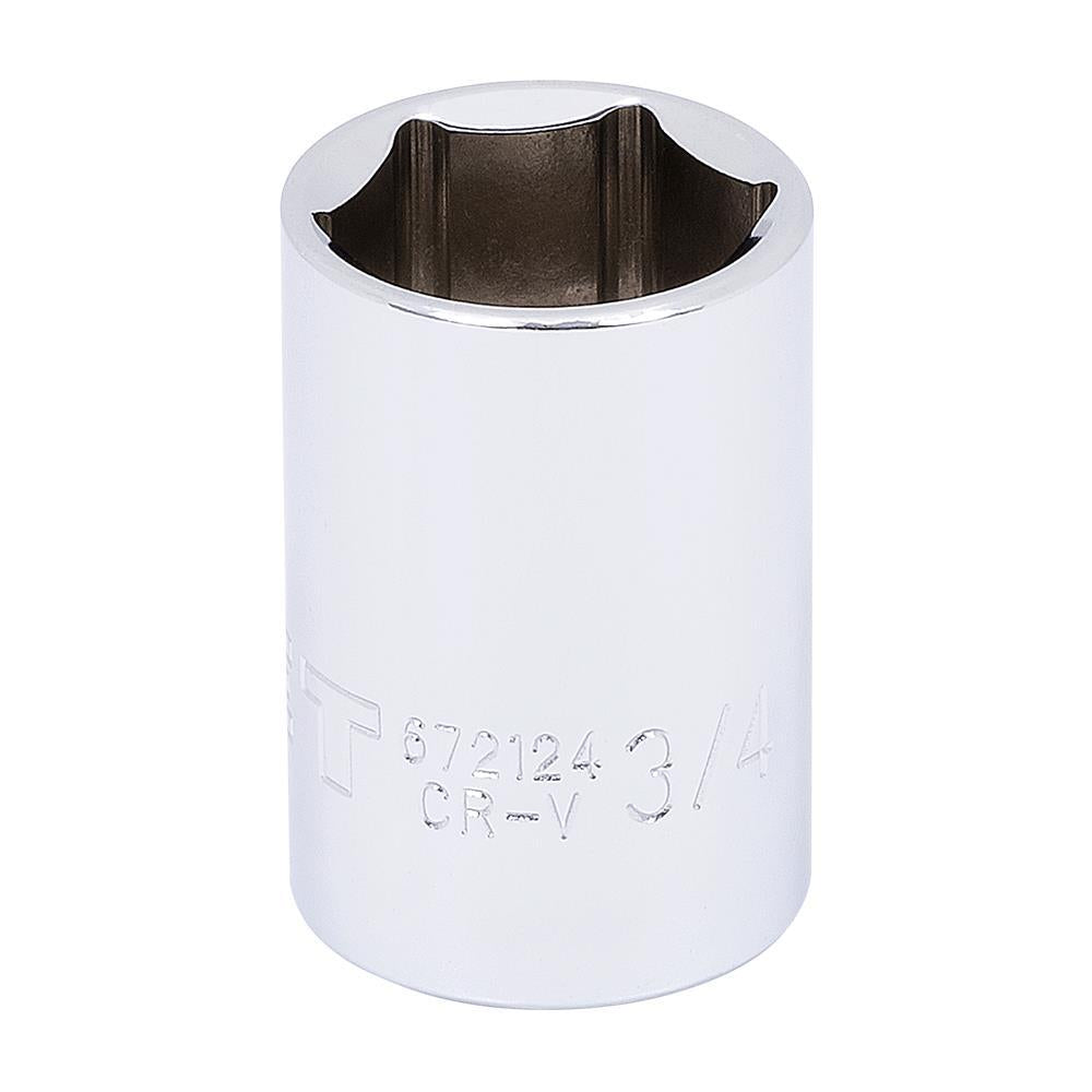 1/2" DR x 3/4" Regular Chrome Socket - 6 Point