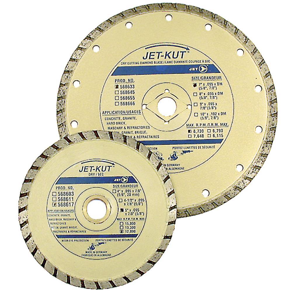 7 x .095 x Diamond 7/8 (5/8) JET-KUT Premium Turbo Diamond Blade