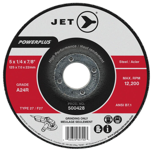 5 x 1/4 x 7/8 A24R POWERPLUS T27 Grinding Wheel