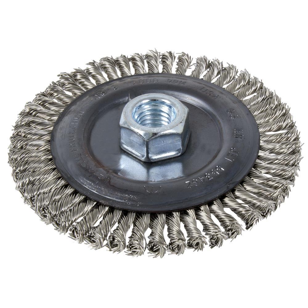 4 x 1/4 x 5/8-11 NC Stainless Steel Stringer Bead Brush