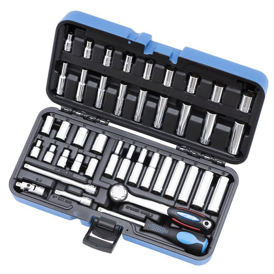 42 PC 1/4" DR SAE/Metric Socket Wrench Set - 6 Point