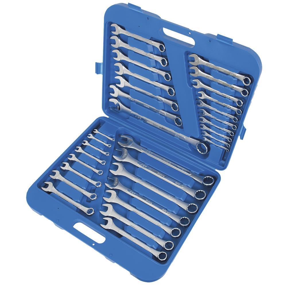 32 PC SAE/Metric Raised Panel Combination Wrench Set