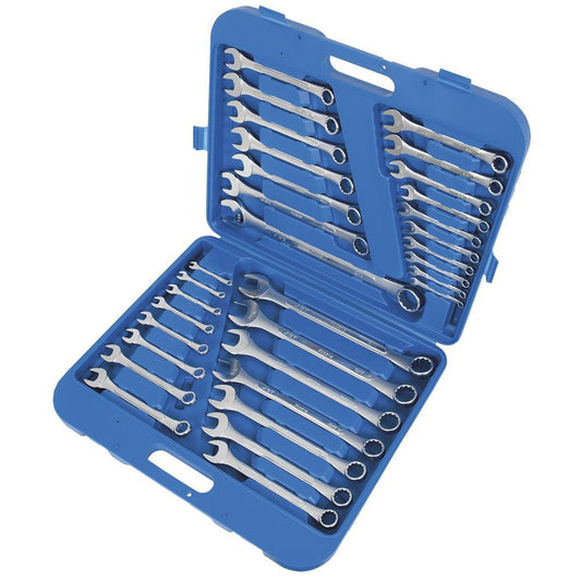 32 PC SAE/Metric Raised Panel Combination Wrench Set