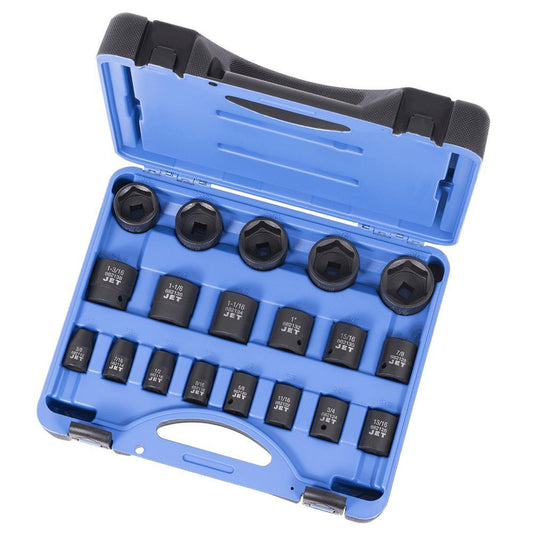 Jeu de 19 douilles à choc DR SAE 1/2" - 6 pans
