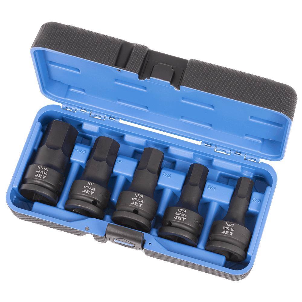 5 PC 3/4" DR SAE Impact Hex Bit Socket Set