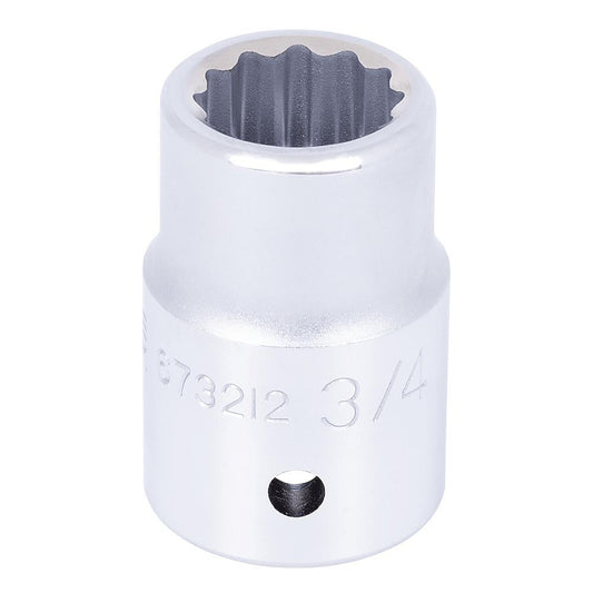 3/4" DR x 3/4" Regular Chrome Socket - 12 Point
