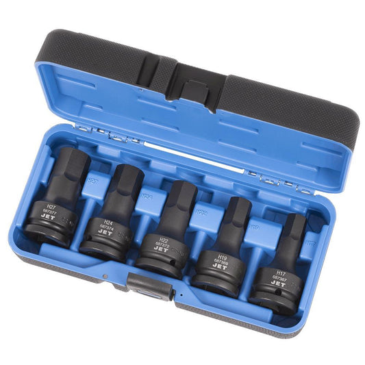 5 PC 3/4" DR Metric Impact Hex Bit Socket Set
