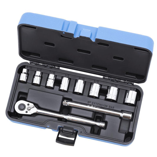 Jeu de 11 clés à douille DR SAE 3/8" - 6 pans