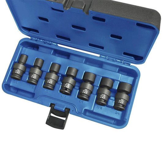 Jeu de 7 douilles à choc universelles DR SAE 3/8" - 6 pans