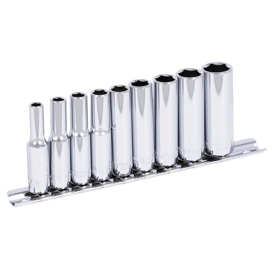9 PC 1/4" DR Deep SAE Socket Set - 6 Point