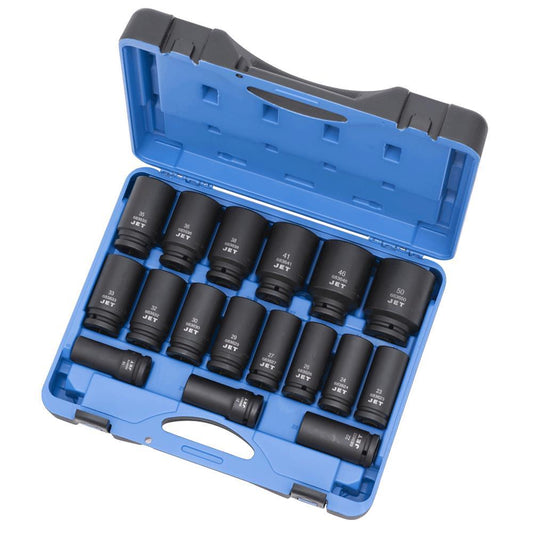 3/4" Dr 17 PC Deep Metric Impact Socket Set