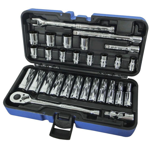 Jeu de 30 clés à douille métriques 3/8" DR - 12 pans