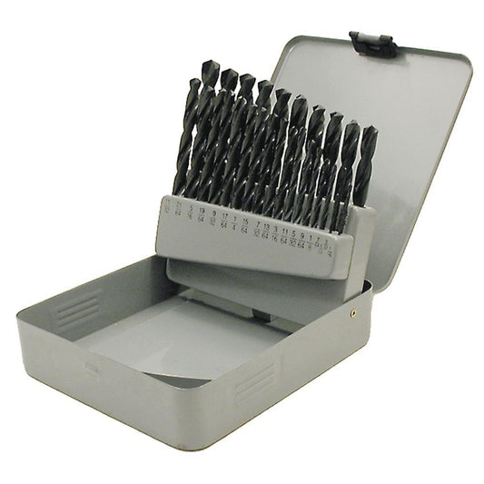 Ensemble de forets en oxyde noir JET-KUT 29 pièces - Usage général (pour acier/bois)