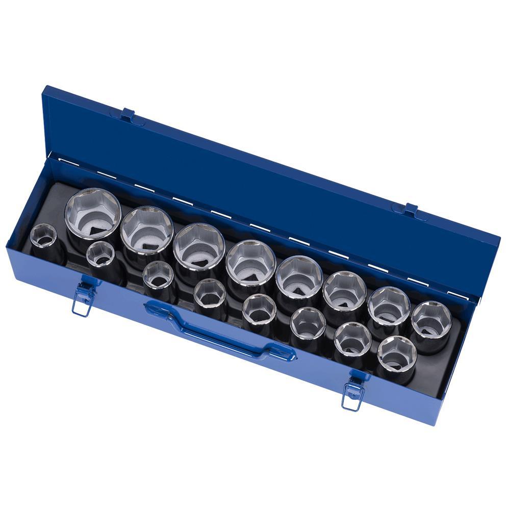17 PC 3/4" DR Deep SAE Socket Set - 6 Point