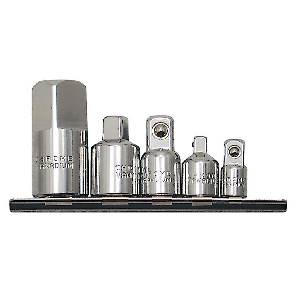 5 PC Chrome Socket Adaptor Set